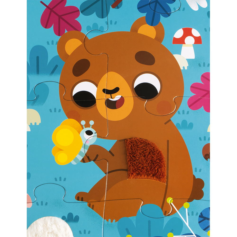 PUZZLE TACTILE 'LES ANIMAUX DE LA FORÊT' - 20 PCS – Image 2
