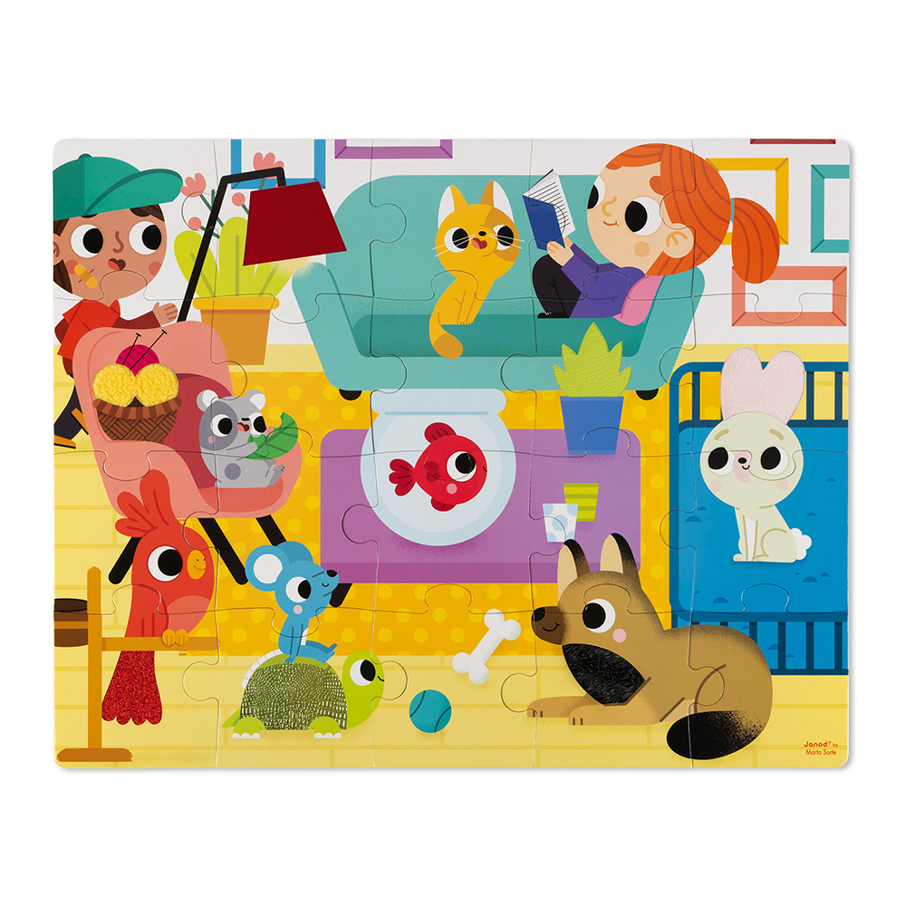 PUZZLE TACTILE 'LES ANIMAUX DOMESTIQUES' - 20 PCS – Image 3