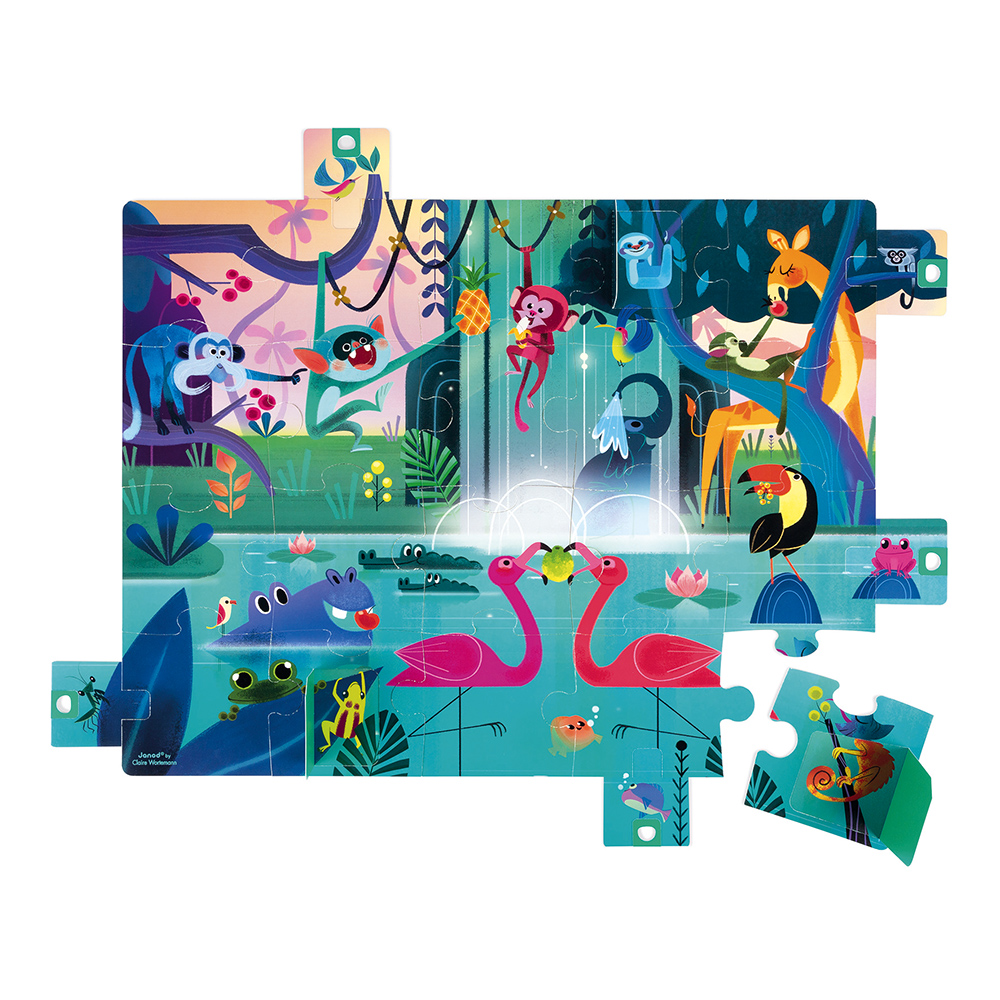 PUZZLE SURPRISE - "FESTIN DANS LA JUNGLE" - 20 PCS