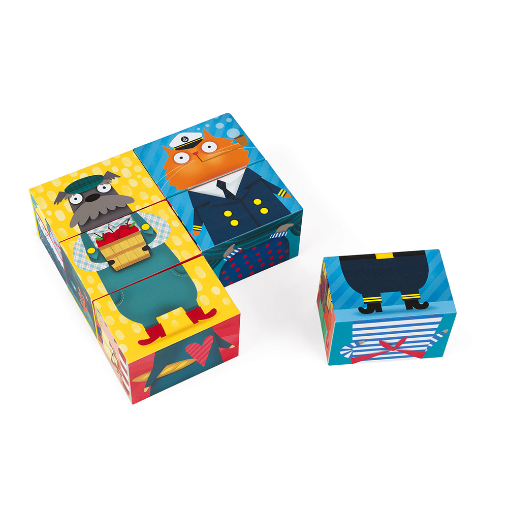 KUBKID - 6 CUBES MIX & MATCH CHIENS ET CHATS