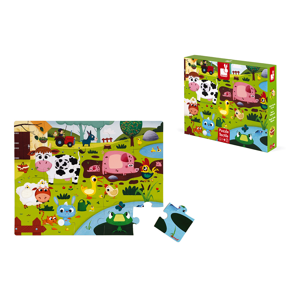 PUZZLE TACTILE 'LES ANIMAUX DE LA FERME' - 20 PCS – Image 2