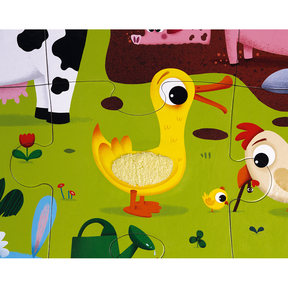 PUZZLE TACTILE 'LES ANIMAUX DE LA FERME' - 20 PCS – Image 5