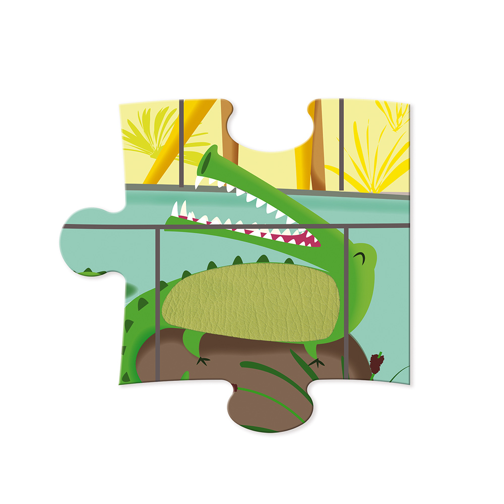 PUZZLE TACTILE 'UNE JOURNEE AU ZOO' - 20 PCS