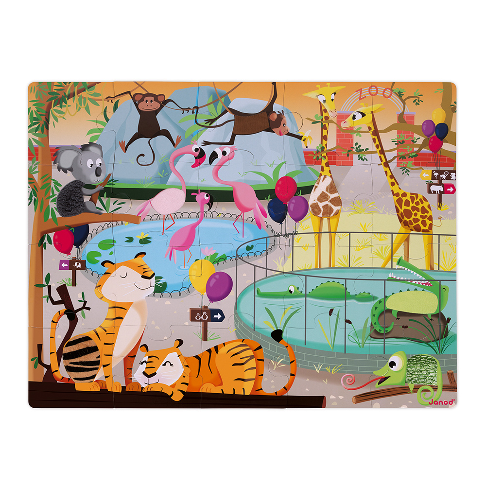 PUZZLE TACTILE 'UNE JOURNEE AU ZOO' - 20 PCS – Image 3