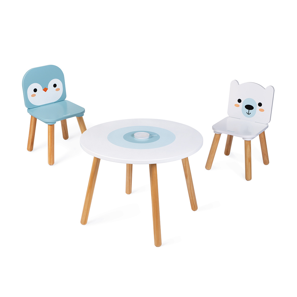 TABLE ET 2 CHAISES - BANQUISE – Image 2