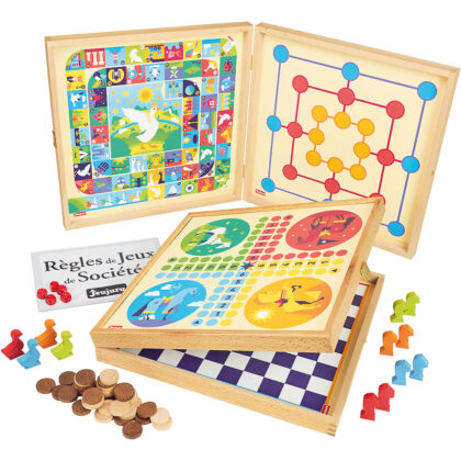 Coffret de jeux classiques - 50 règles - pions bois