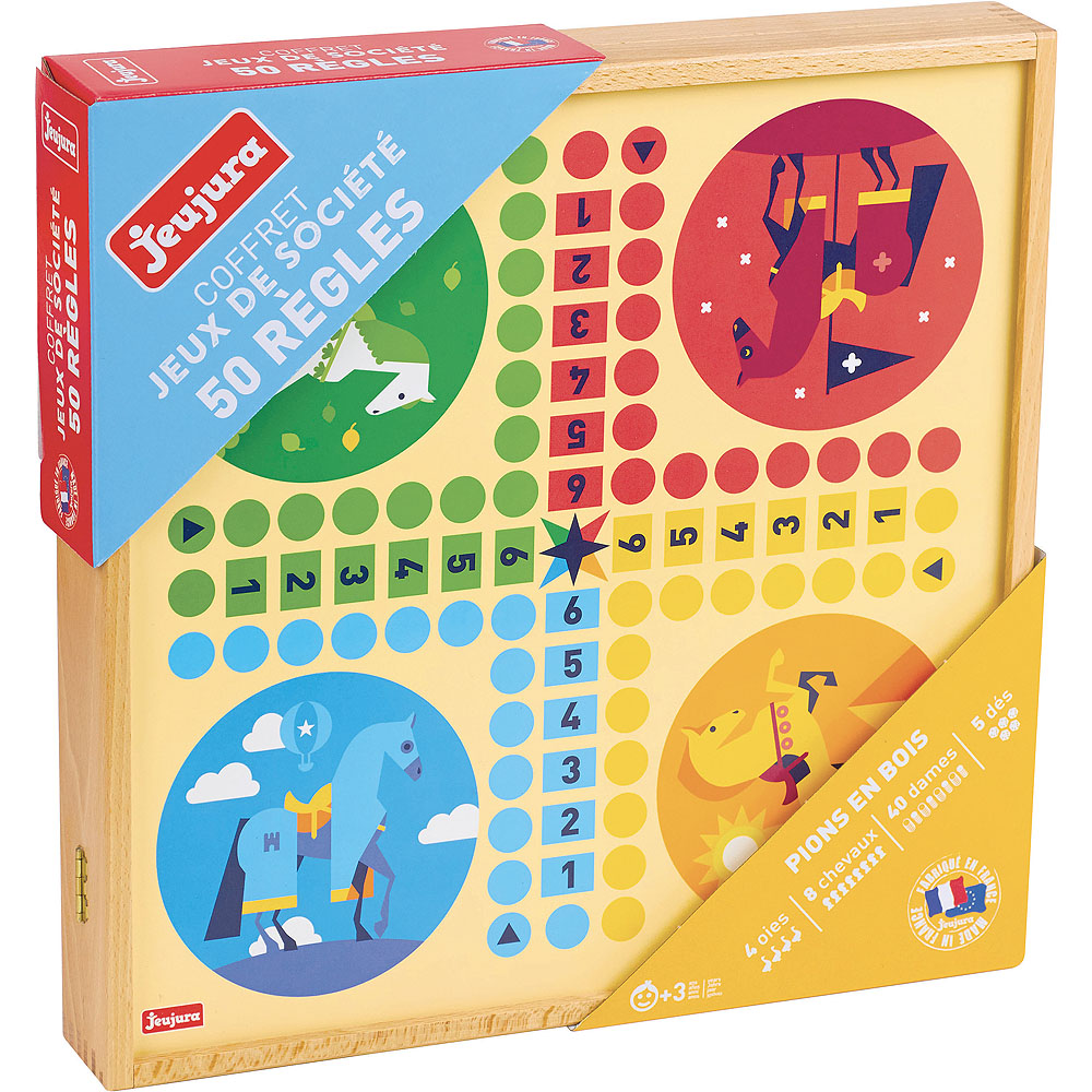 Coffret de jeux classiques - 50 règles - pions bois – Image 2