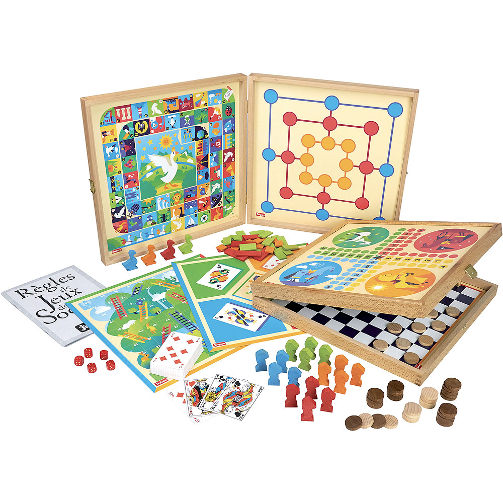 Coffret de jeux classiques - 80 règles - pions bois – Image 2